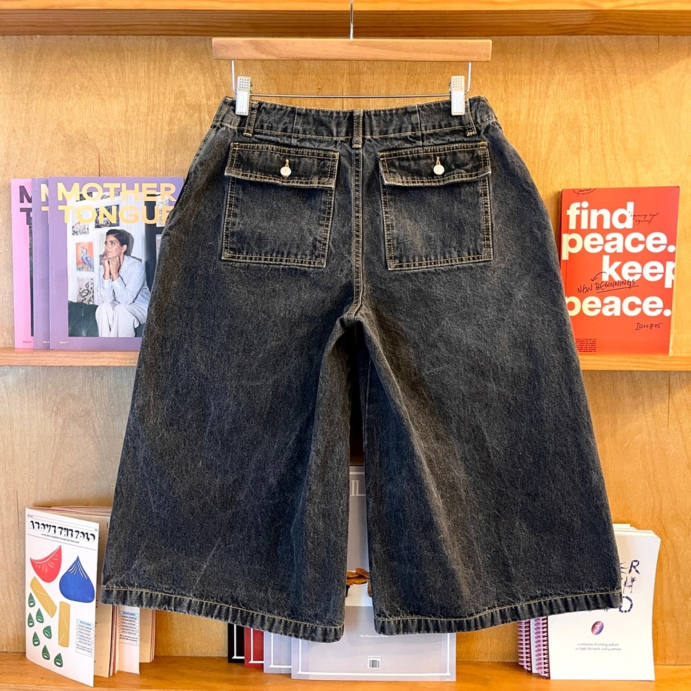 Vintage Y2K super wide denim culottes/capris IE relaxed sz 6
